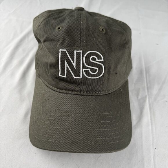 Decky Hat “NS” Ball Cap 100% Cotton One Size Adjustable Strap Back Dark Green - Picture 1 of 10